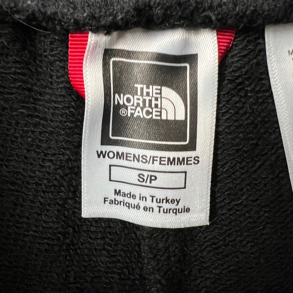 The North Face Womens Size S P Black Sweat Shorts Logo Drawstring Waist Lounge - Picture 3 of 12
